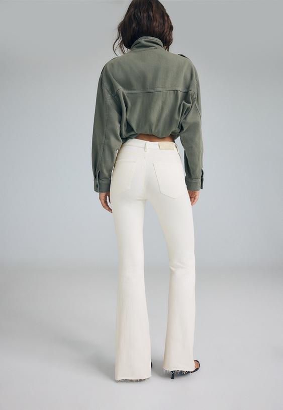 jean d74 flare stretch fendu