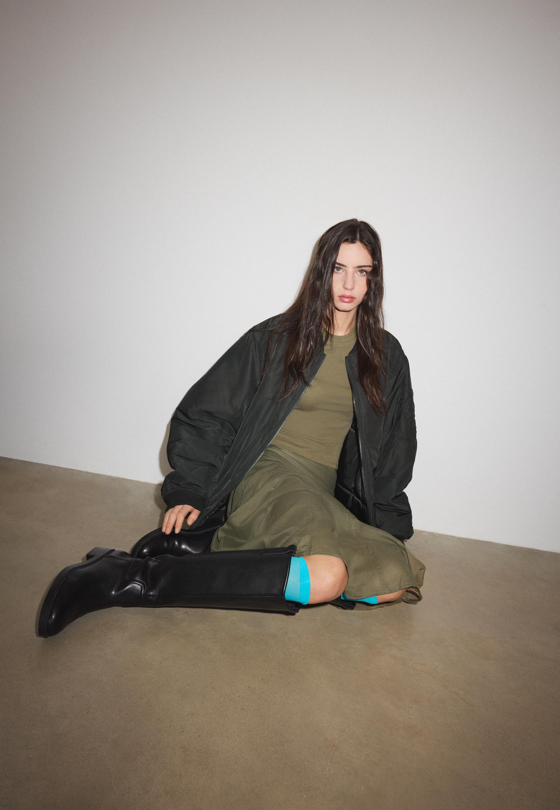 Oversize bomber jacket — Black