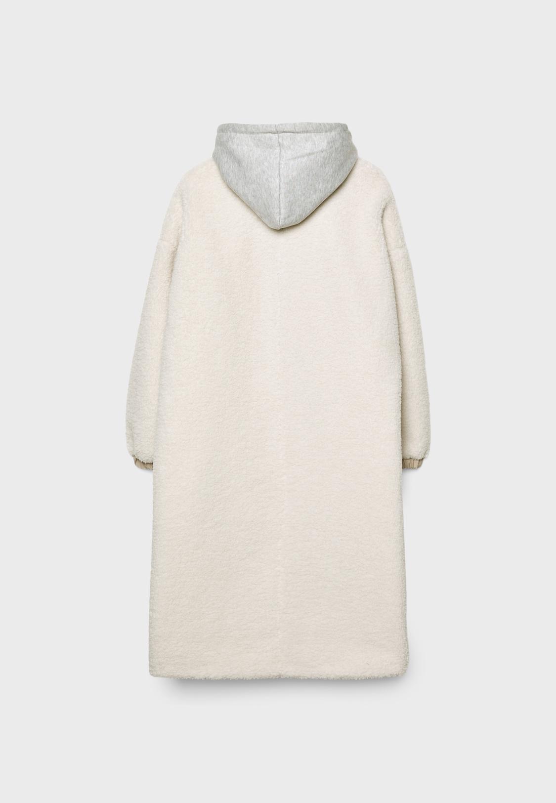 Stradivarius Manteau Court Effet Mouton Manteau Effet Mouton H&