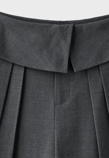 Turn-up waist smart trousers — Dark grey 9