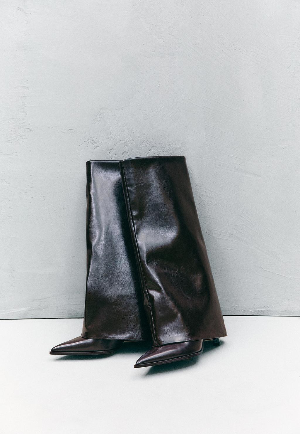 Botas altas tacón fino polaina