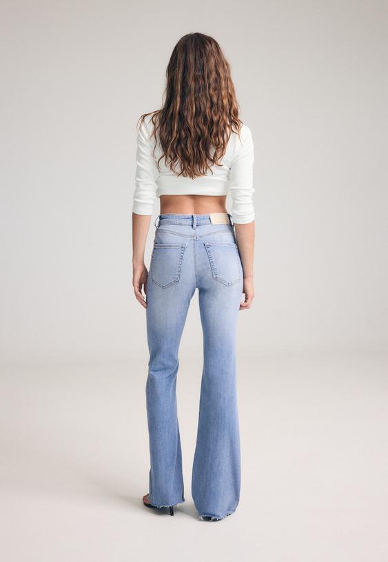 d74 jeans flare stretch slit