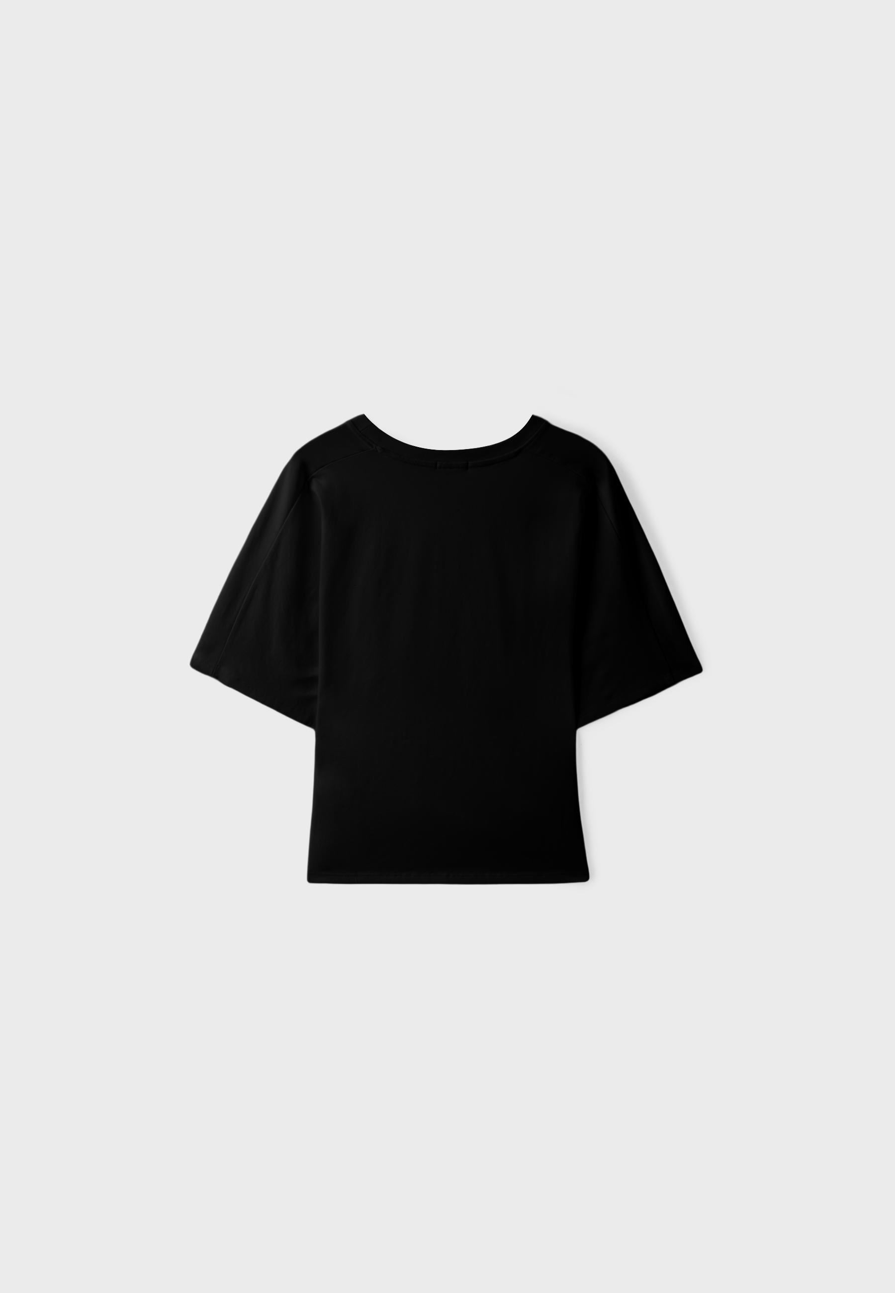 B08 Cap sleeve T-shirt — Black