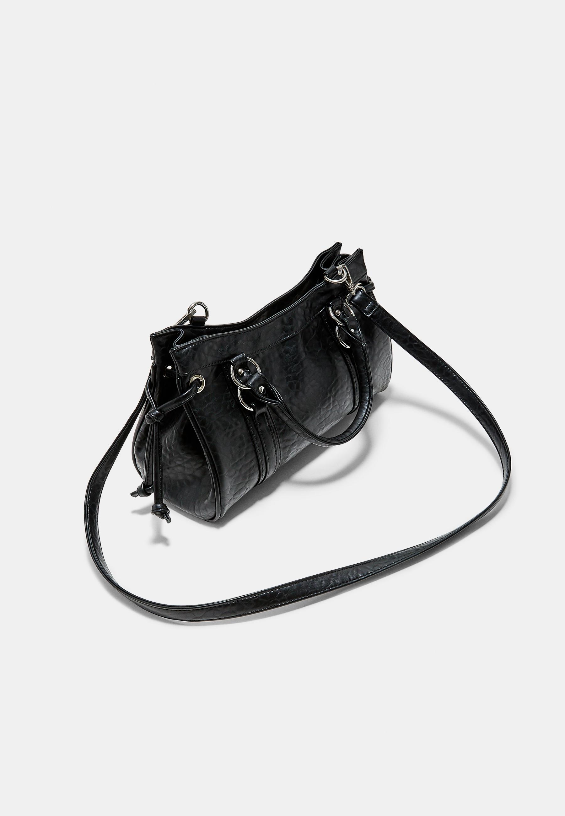 City crossbody bag with knot detail — Black