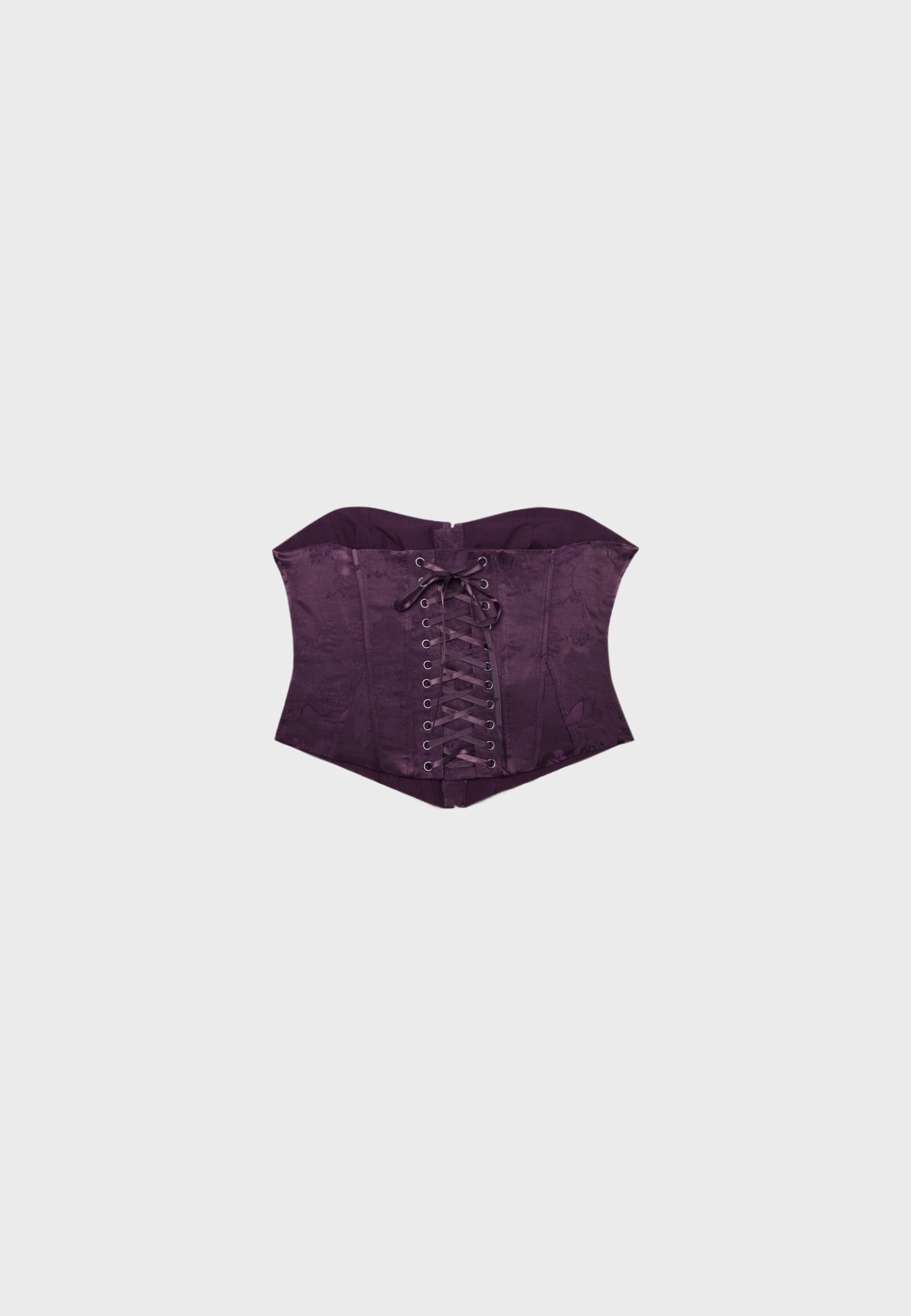 Lace-up corset — Purple