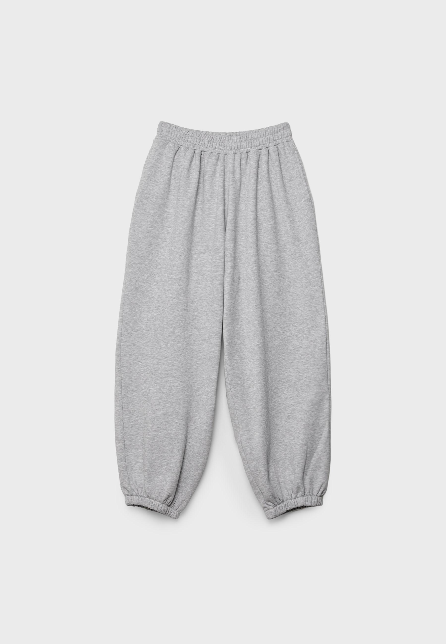 Balloon jogger trousers — Grey melange