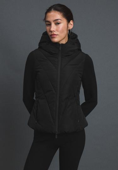 Neoprene sleeve quilted jacket — Black 1