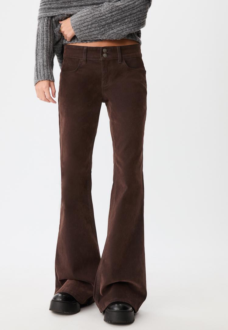 pantalon flare en velours
