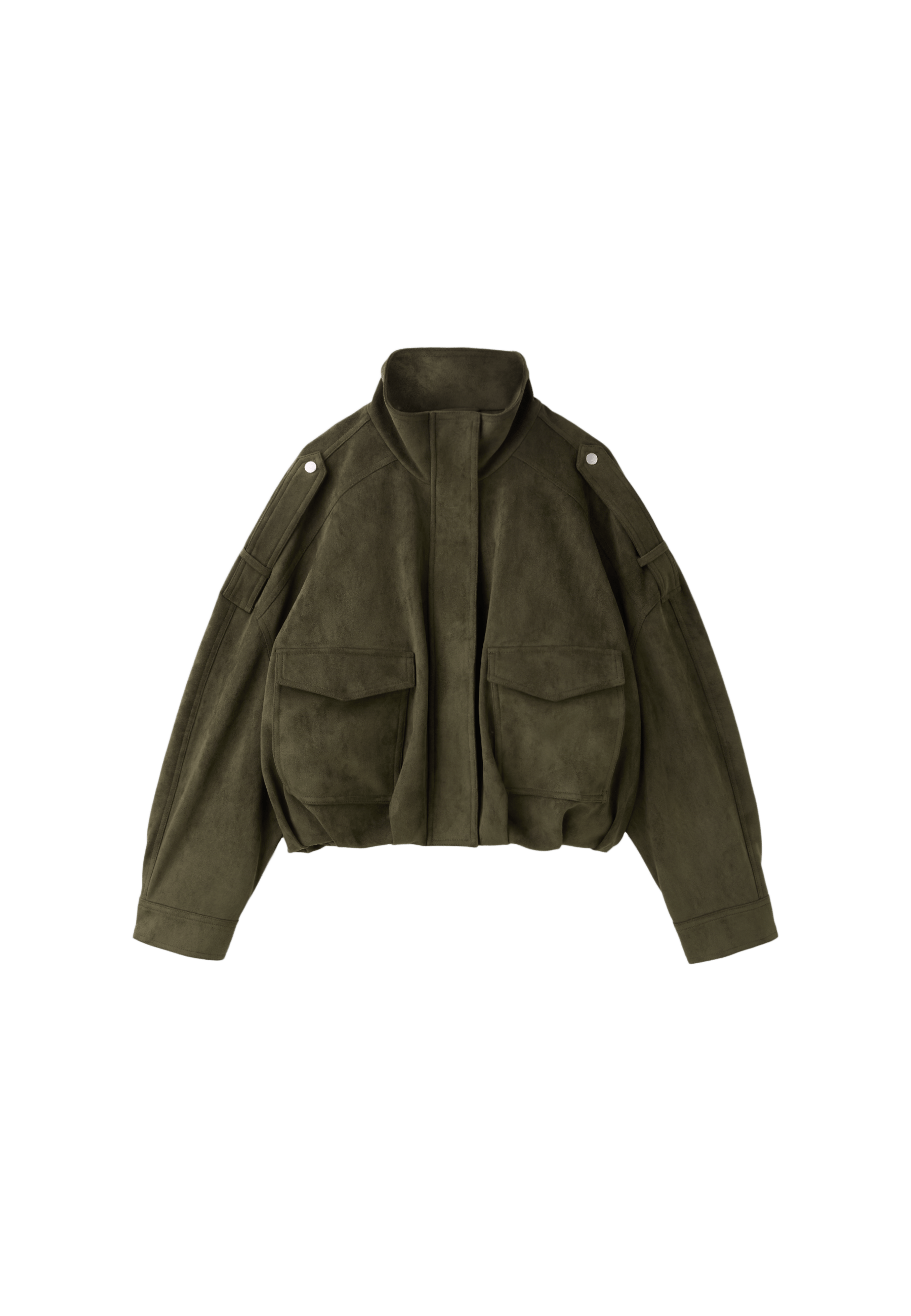 Oversize faux suede jacket — Khaki