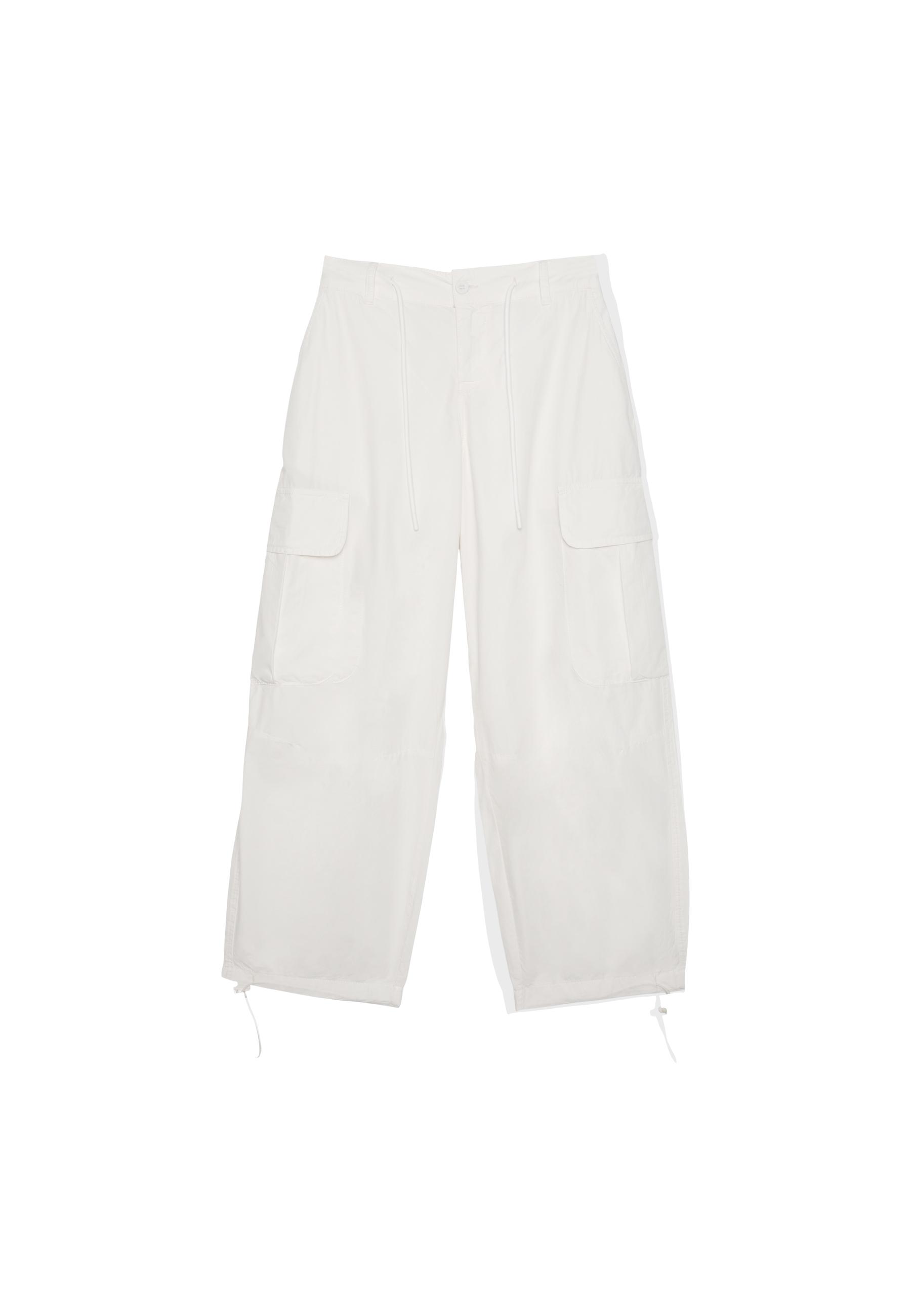 Poplin cargo trousers — Stone