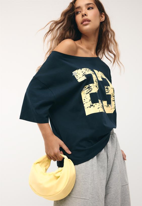 Stradivarius Fabric Moon Crossbody Bag Lime Os