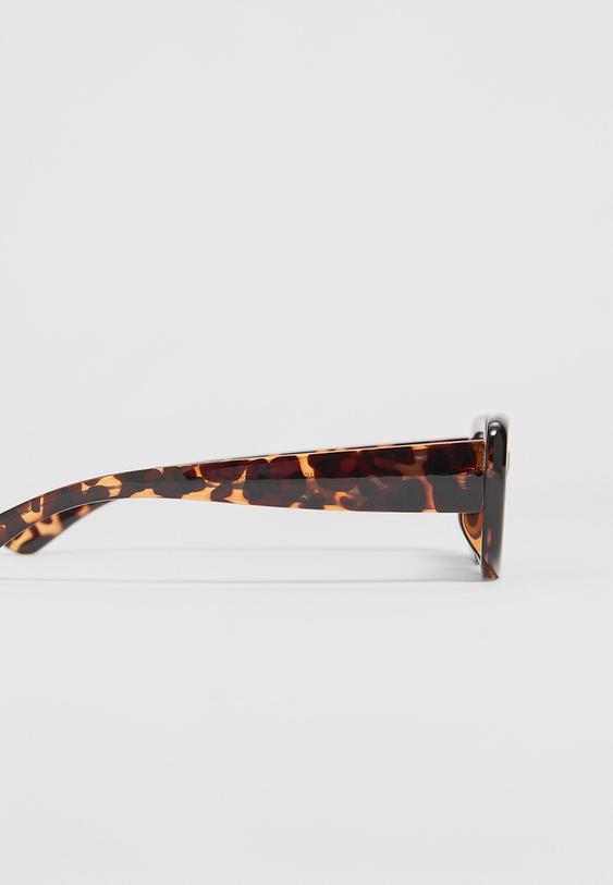 tortoiseshell rectangular sunglasses