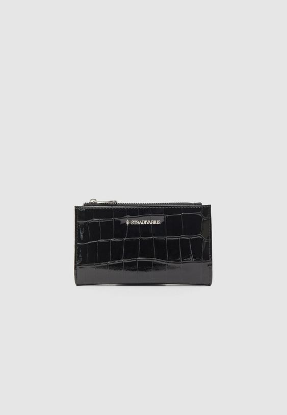 basic mock croc purse