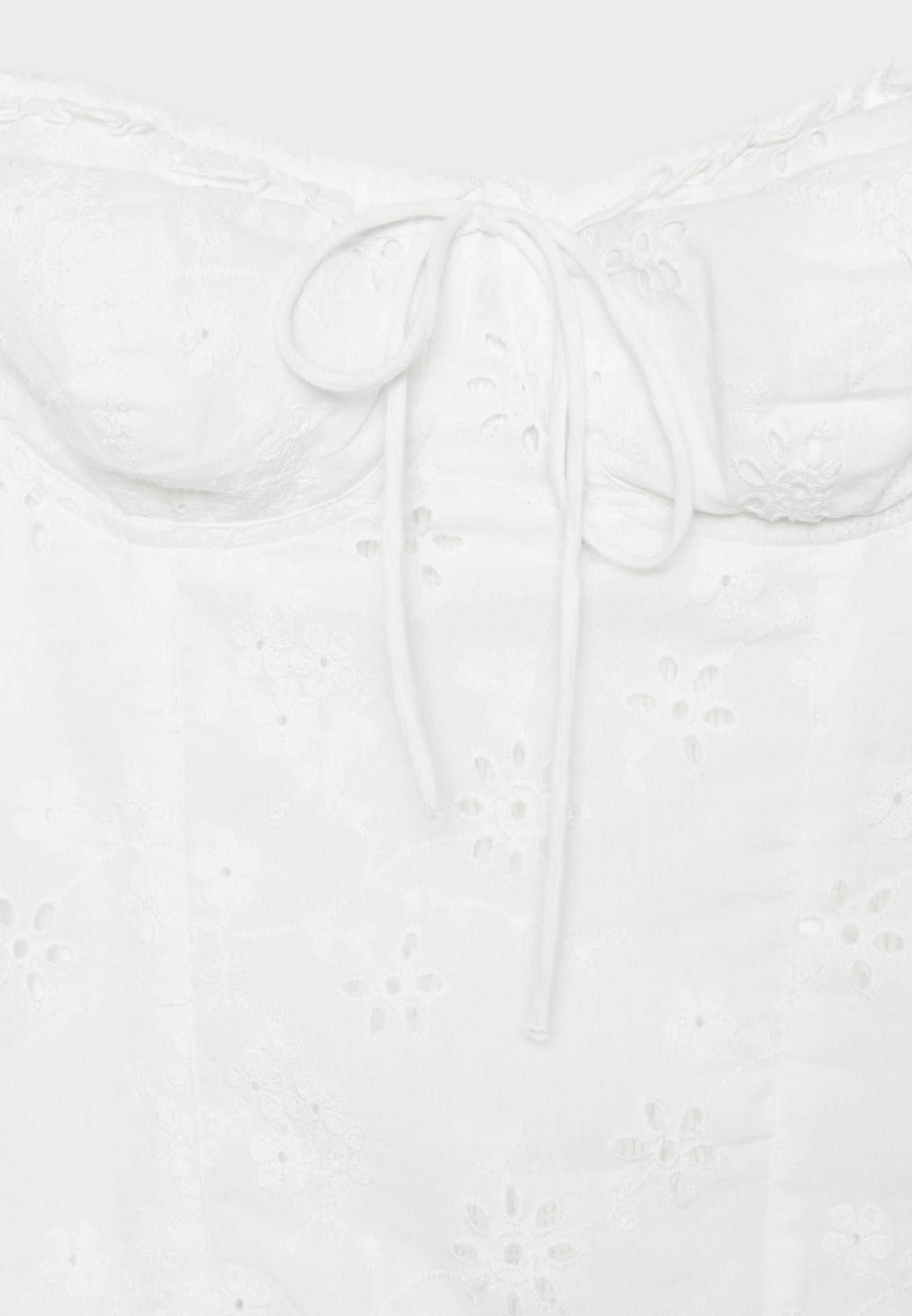 Corset bustier top — White