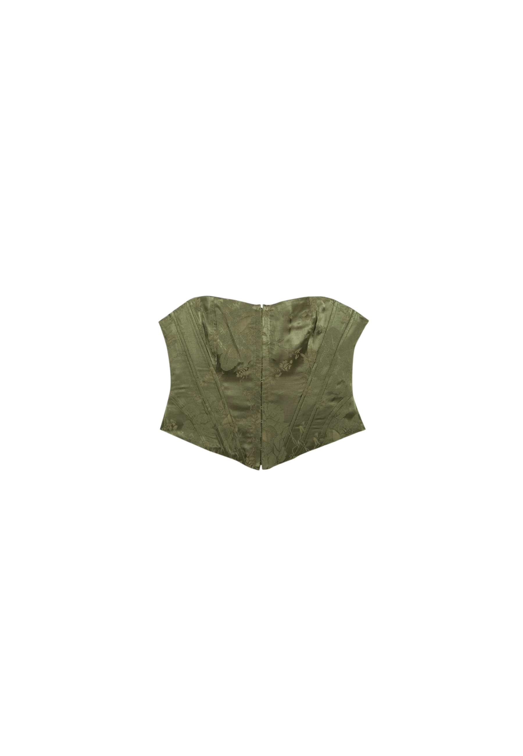 Lace-up corset — Khaki