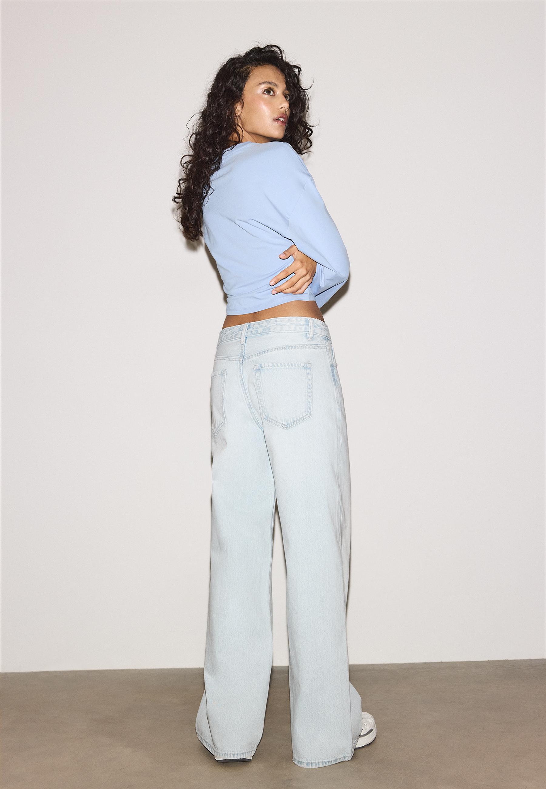 Wide-leg jeans — LIGHT BLEACH