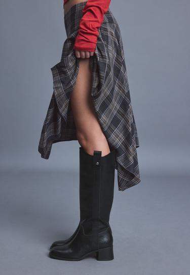Equestrian heel boots — BLACK  1
