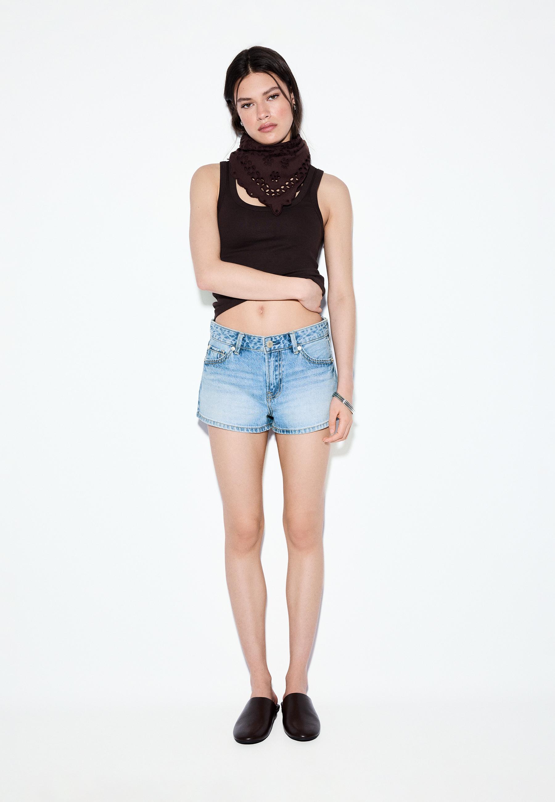 D79 Low-waist shorts — MEDIUM BLUE DENIM