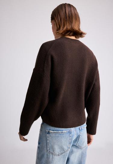 Soft-touch basic knit jumper — Brown 5