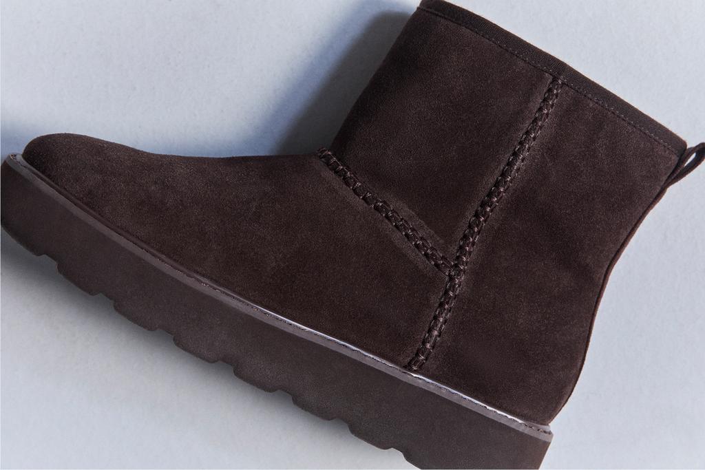 Slouchy-Fit Leder-Kitten-Heels