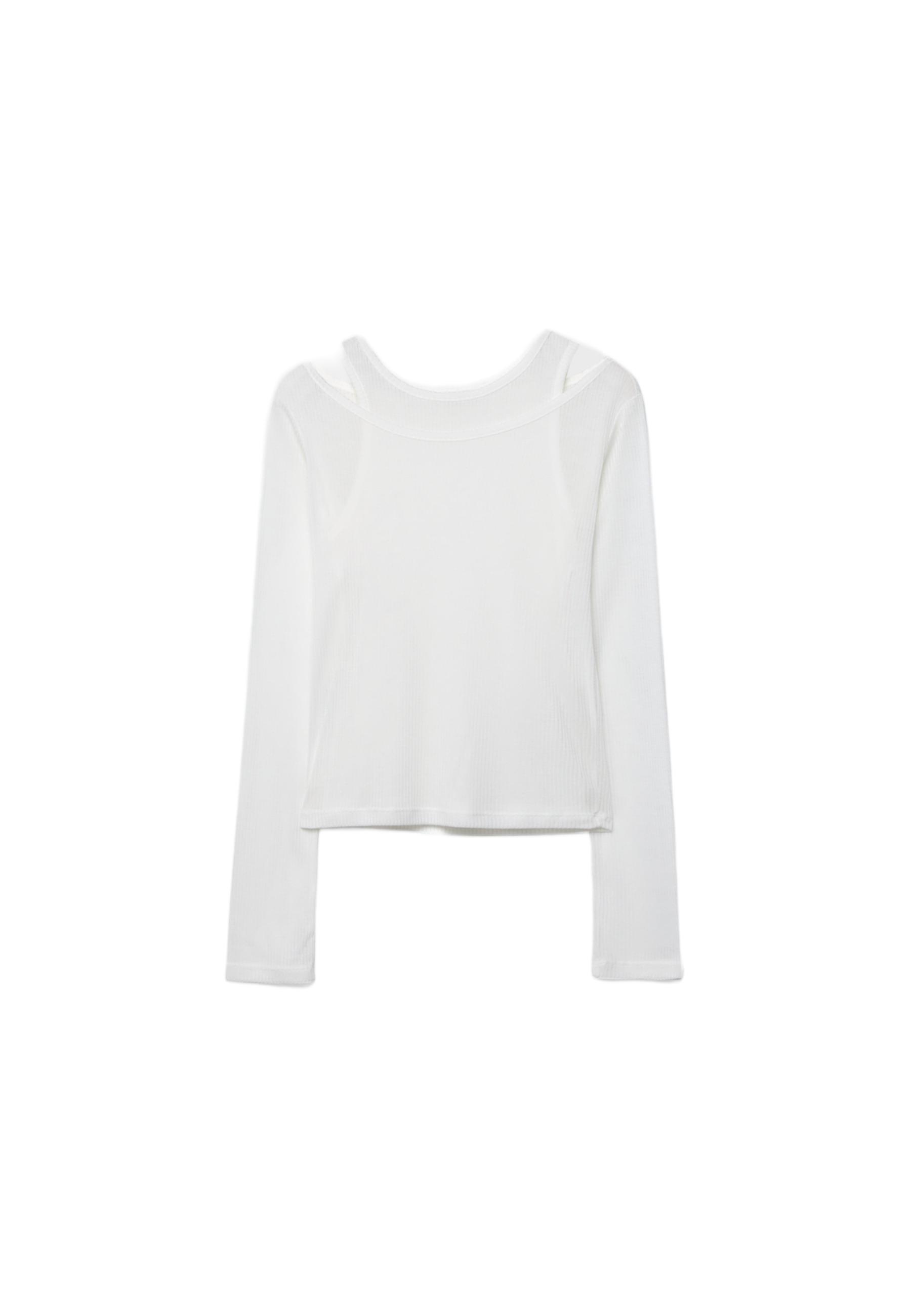 Double-layer T-shirt — Ecru