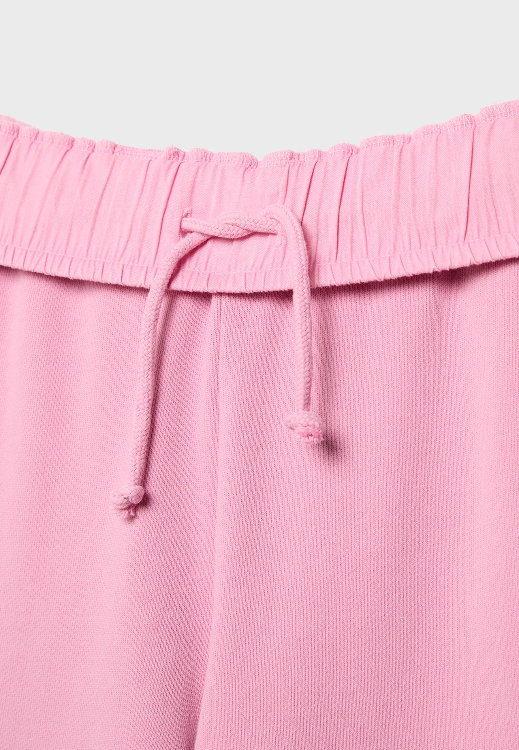 Washed effect straight-leg jogger trousers — Bubblegum pink