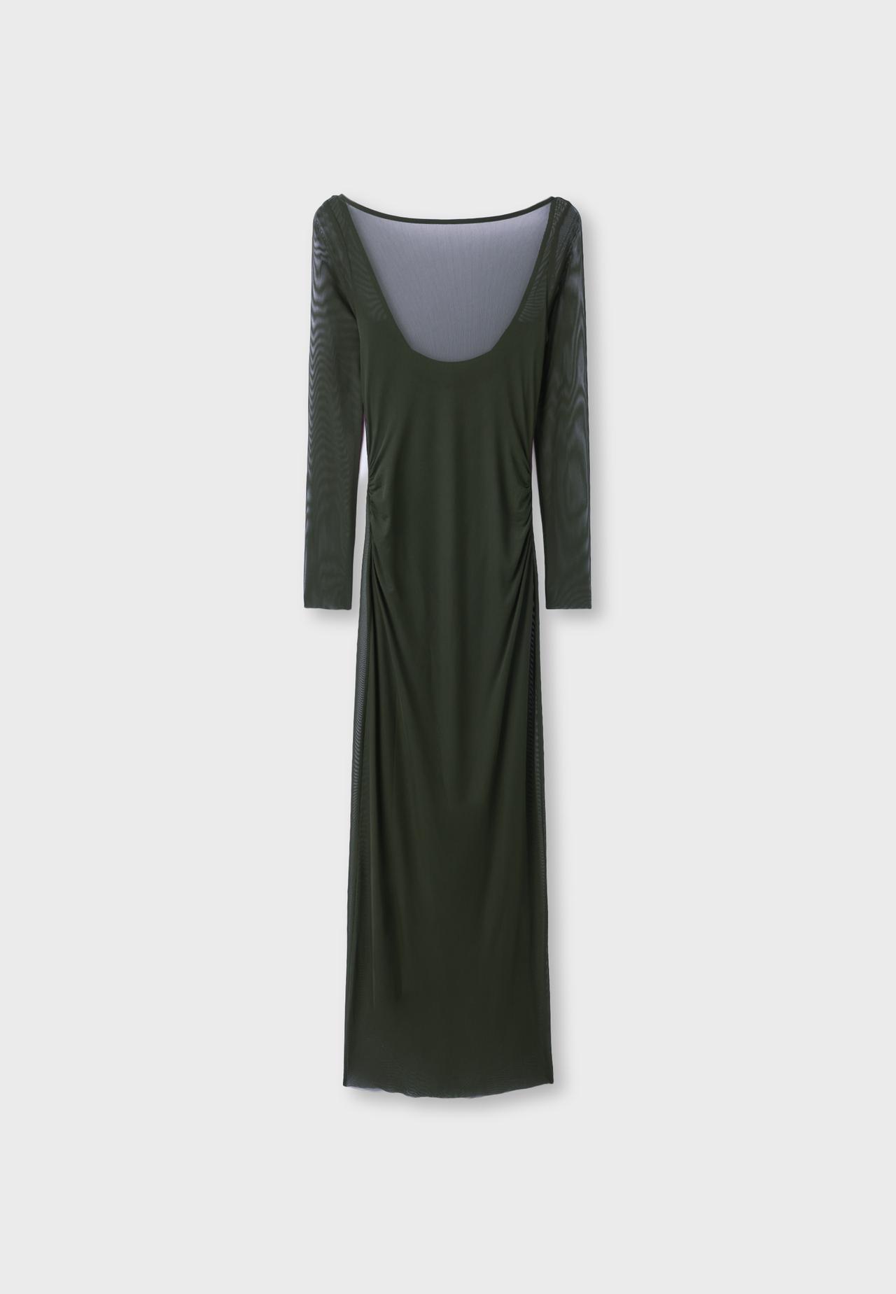 Open back midi dress — Khaki