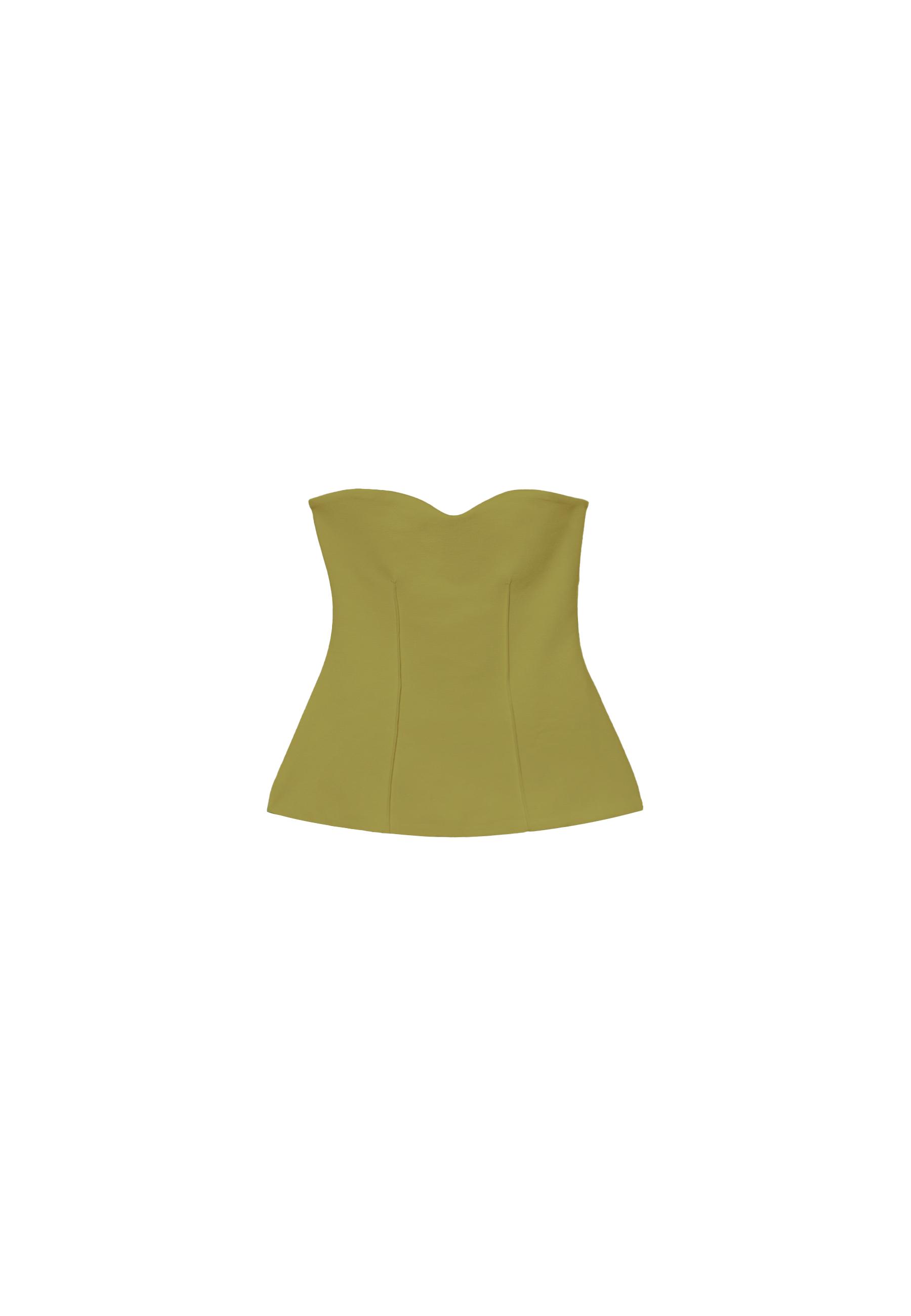 Sweetheart bandeau top — Olive green