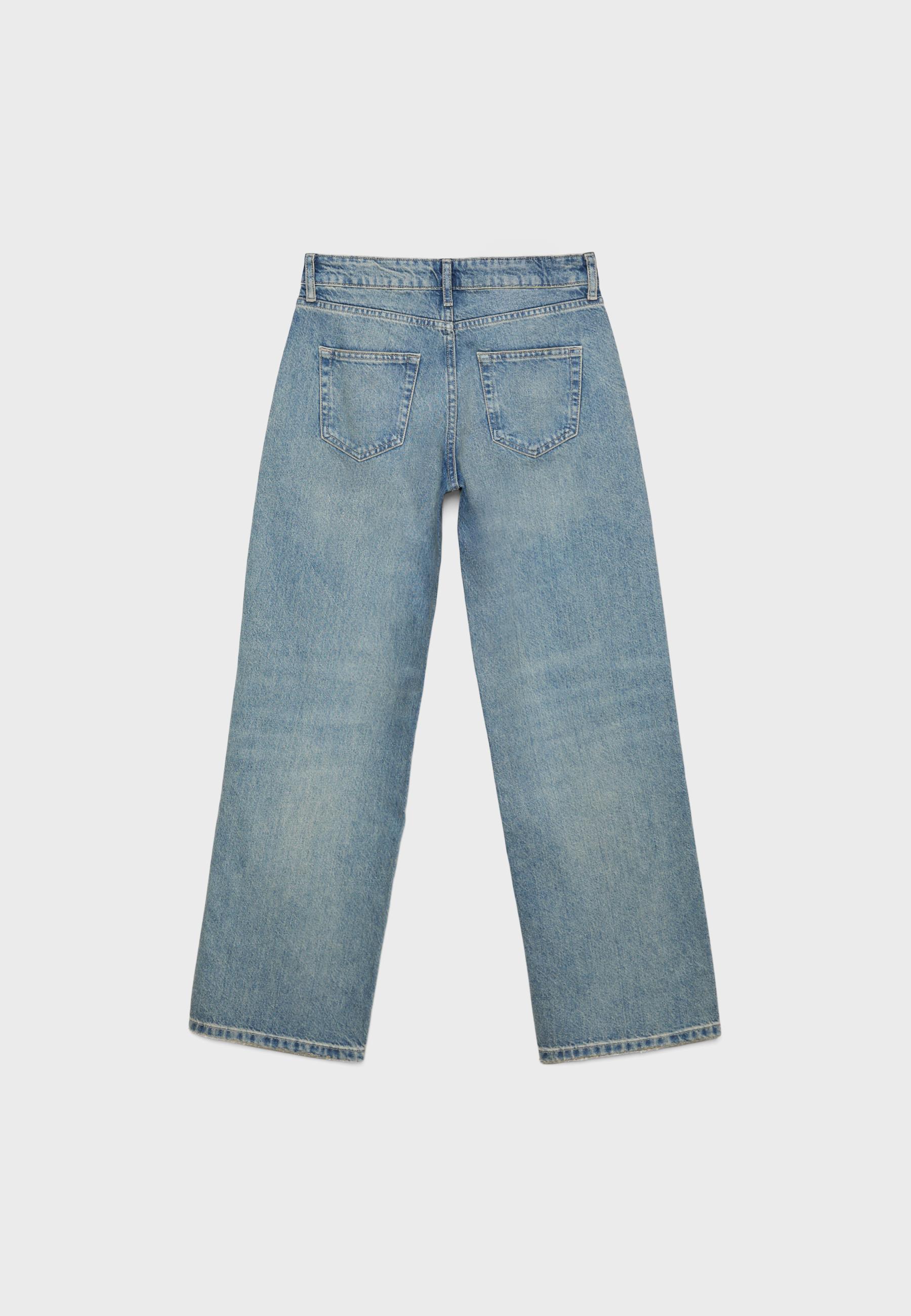 Mid-rise baggy jeans — LIGHT BLEACH