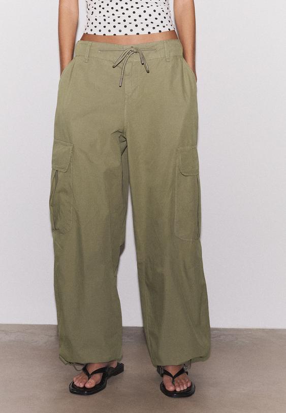 poplin kargo pantolon