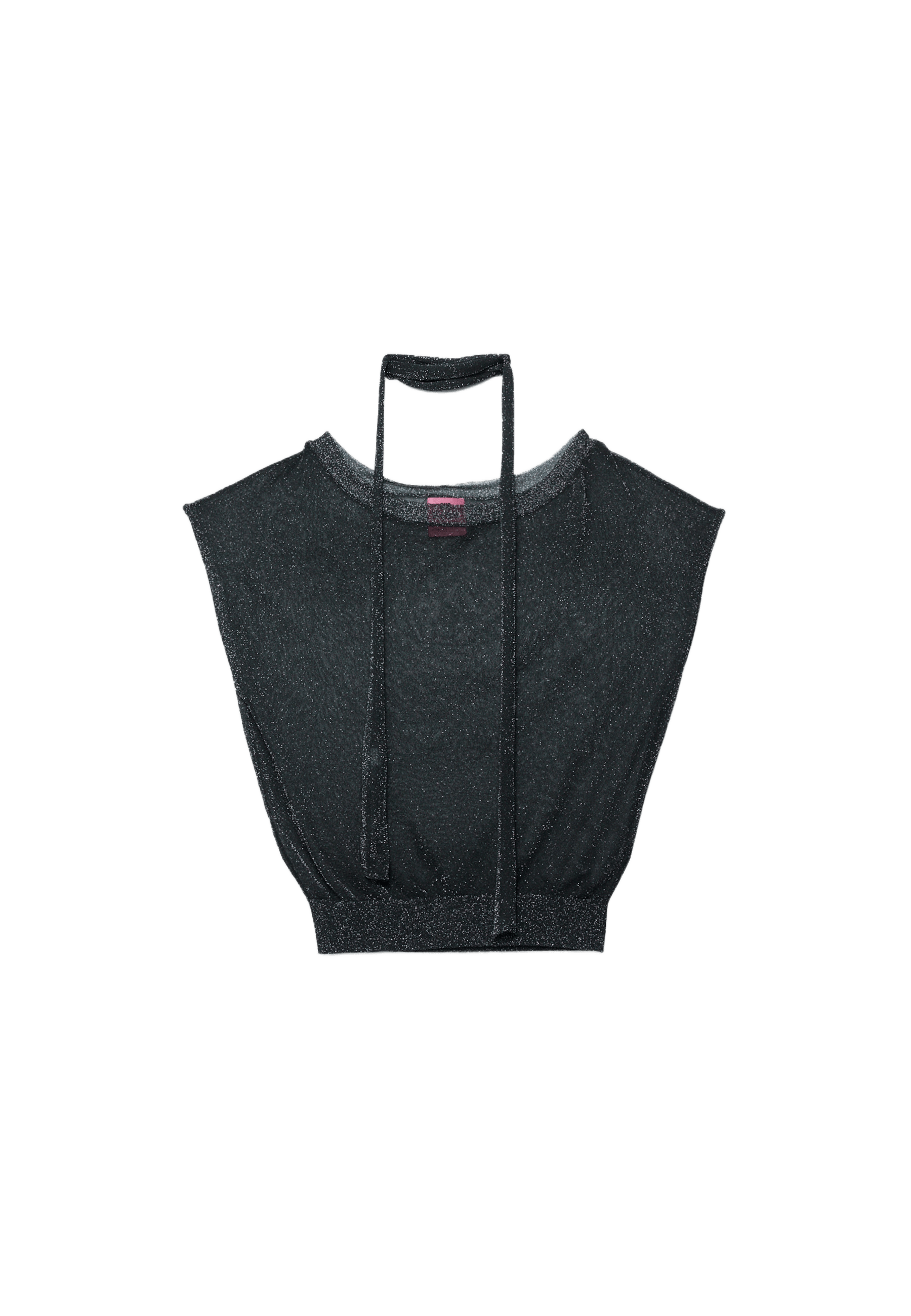 One Dilemma metallic thread knit jumper — Black