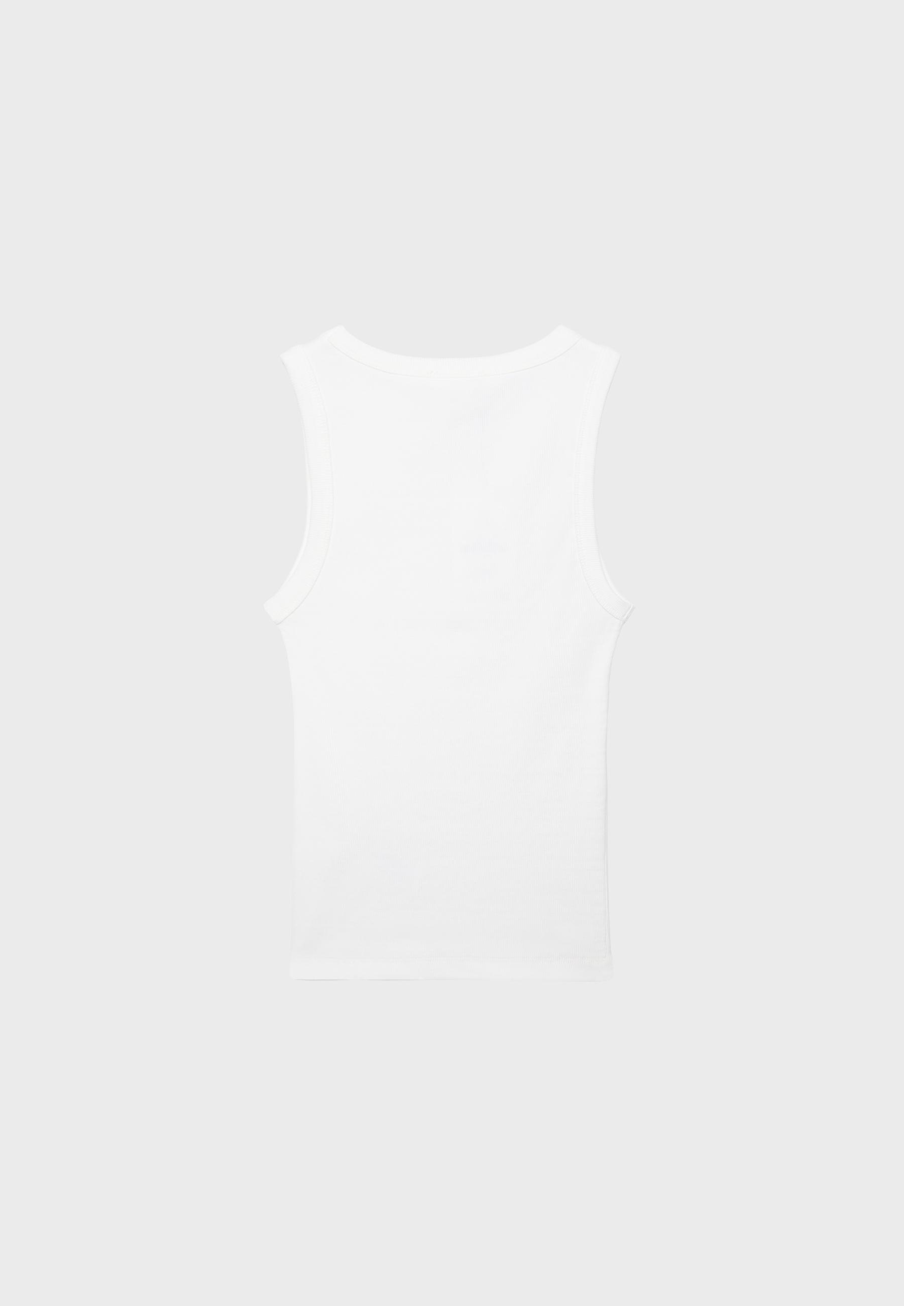 Jewelled racerback T-shirt — White