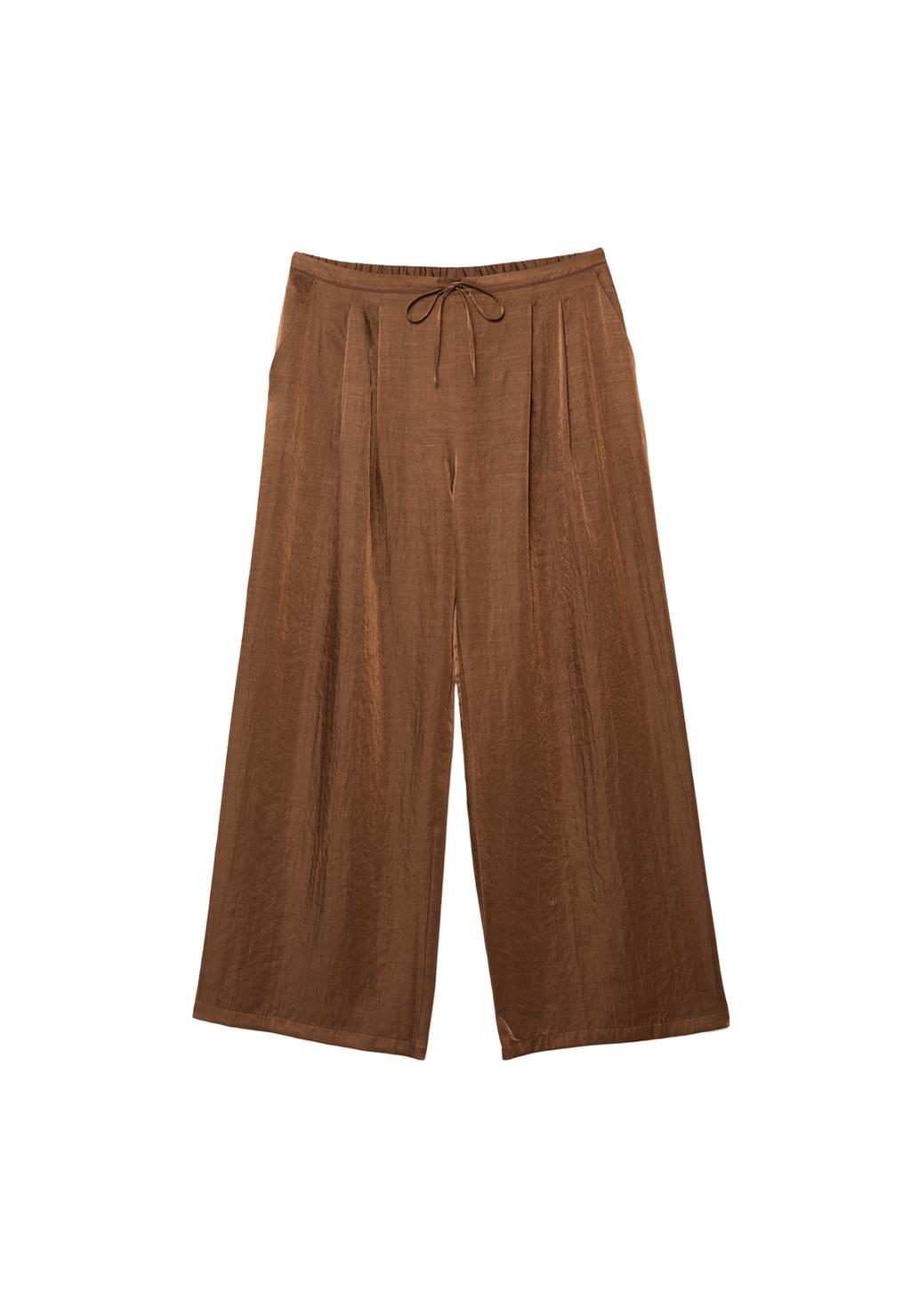 Textured drawstring trousers