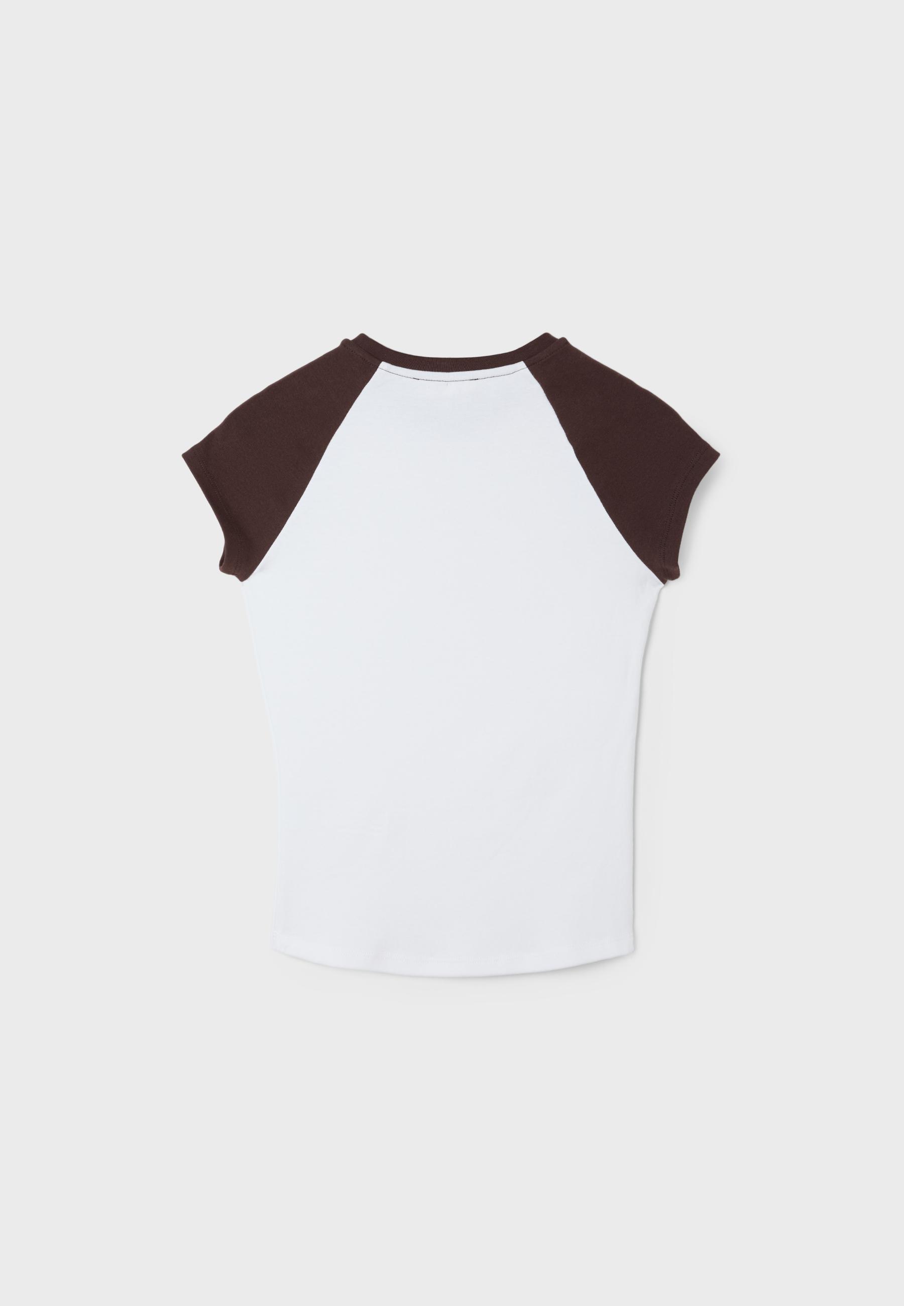 Short sleeve raglan T-shirt — Ecru