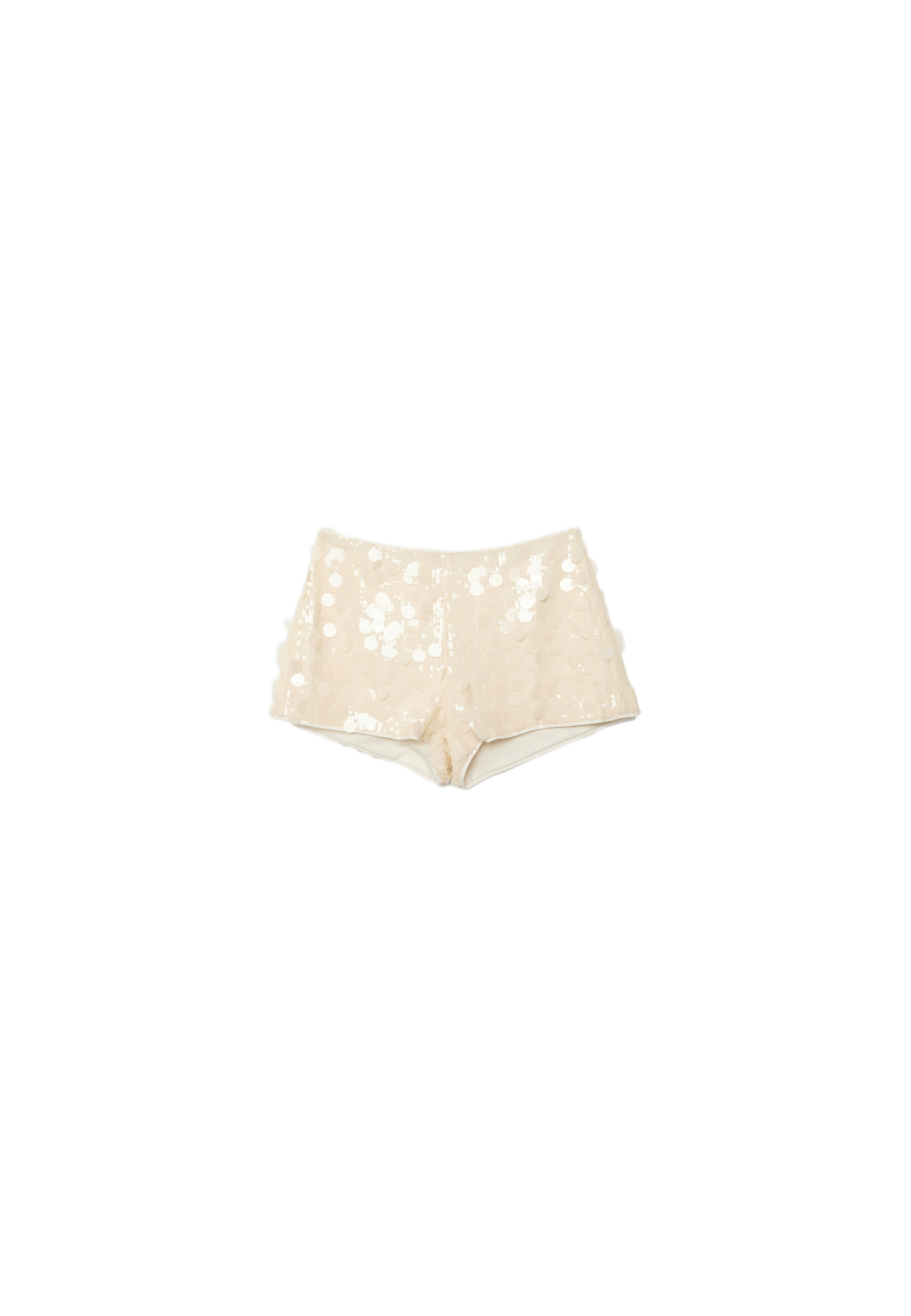 Sequin mini shorts — Vanilla