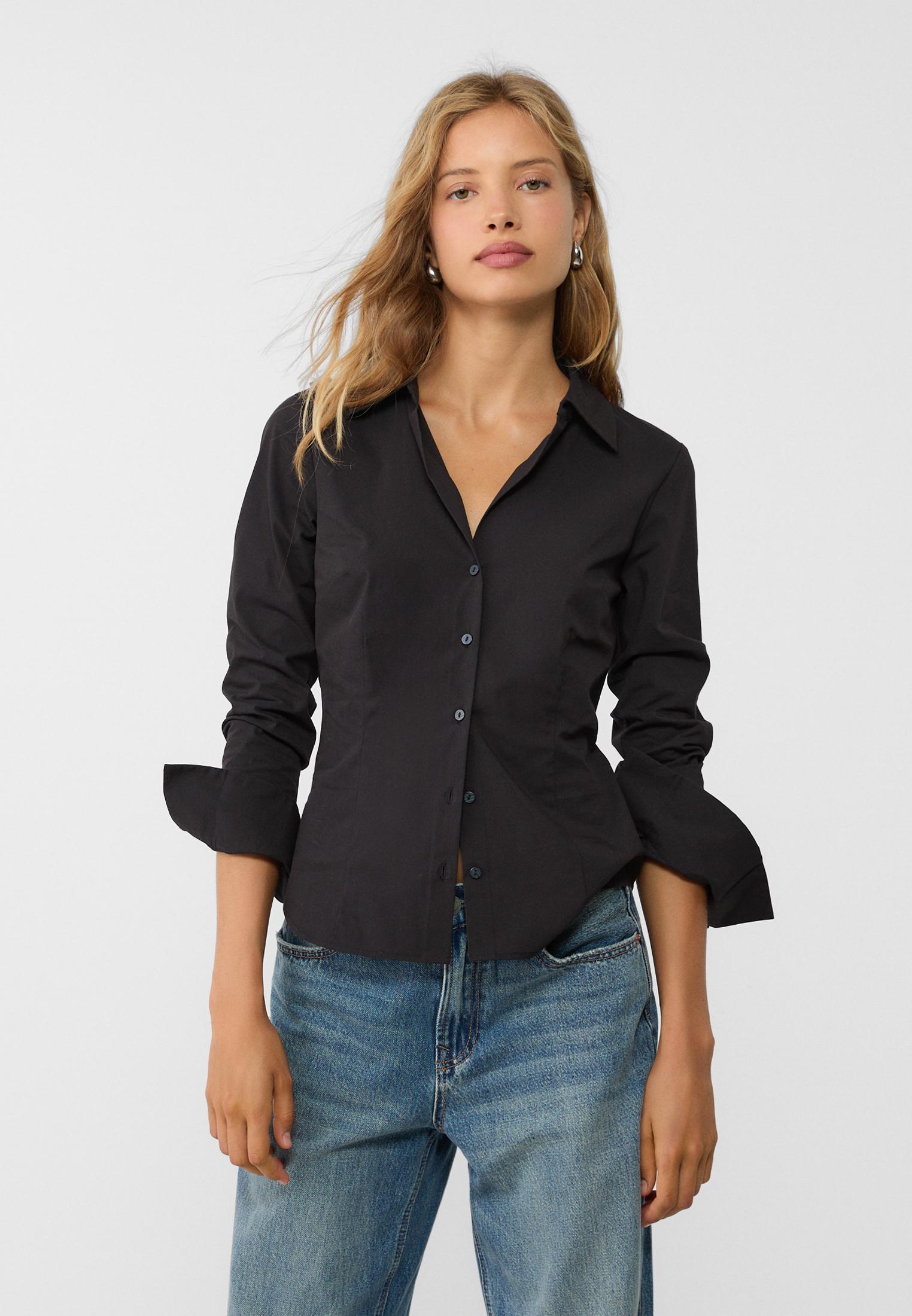 Basic fitted shirt Women s fashion Stradivarius United Kingdom