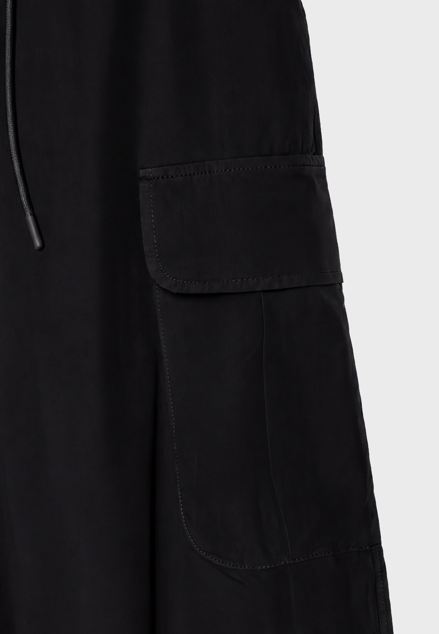 Poplin cargo trousers — Black