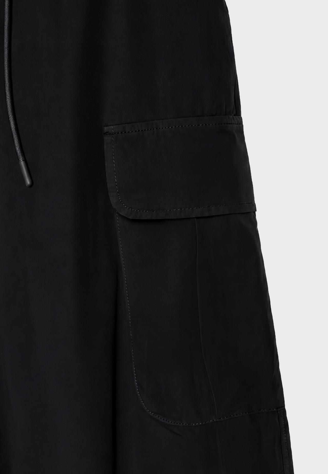 Poplin cargo trousers — Black