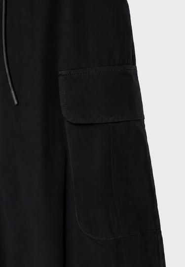 Poplin cargo trousers — Black 9
