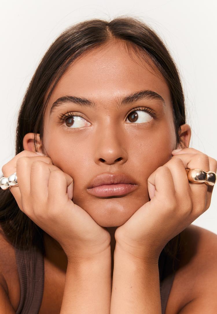 set 2 anillos combinados