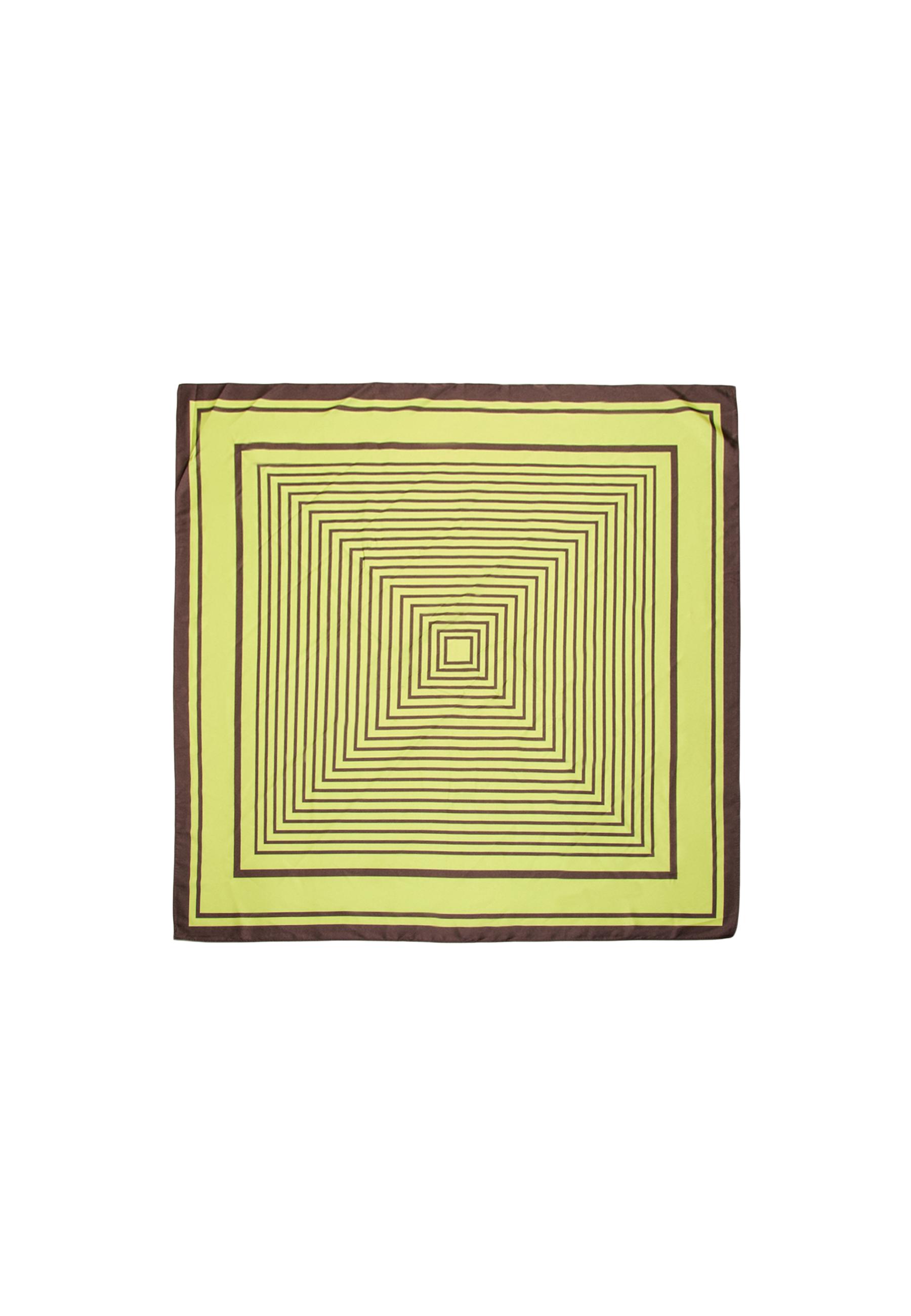 Checked line scarf — Lime