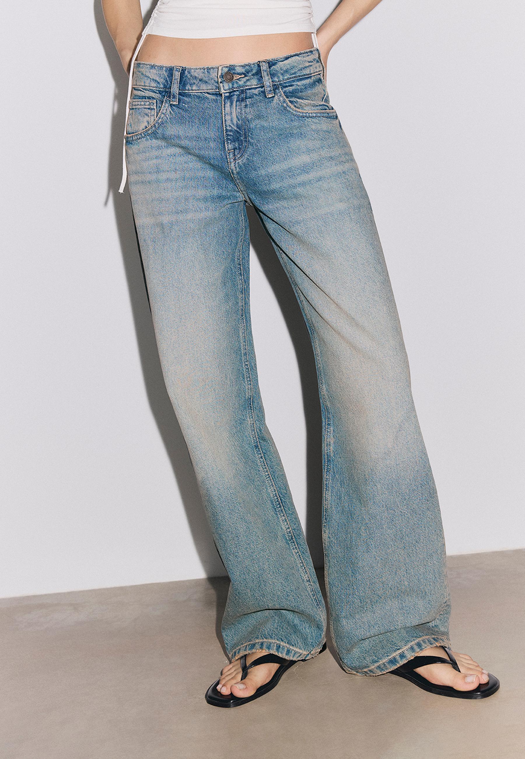 Mid-rise baggy jeans — LIGHT BLEACH