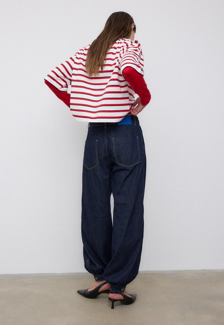 t shirt a manches courtes a rayures imprime