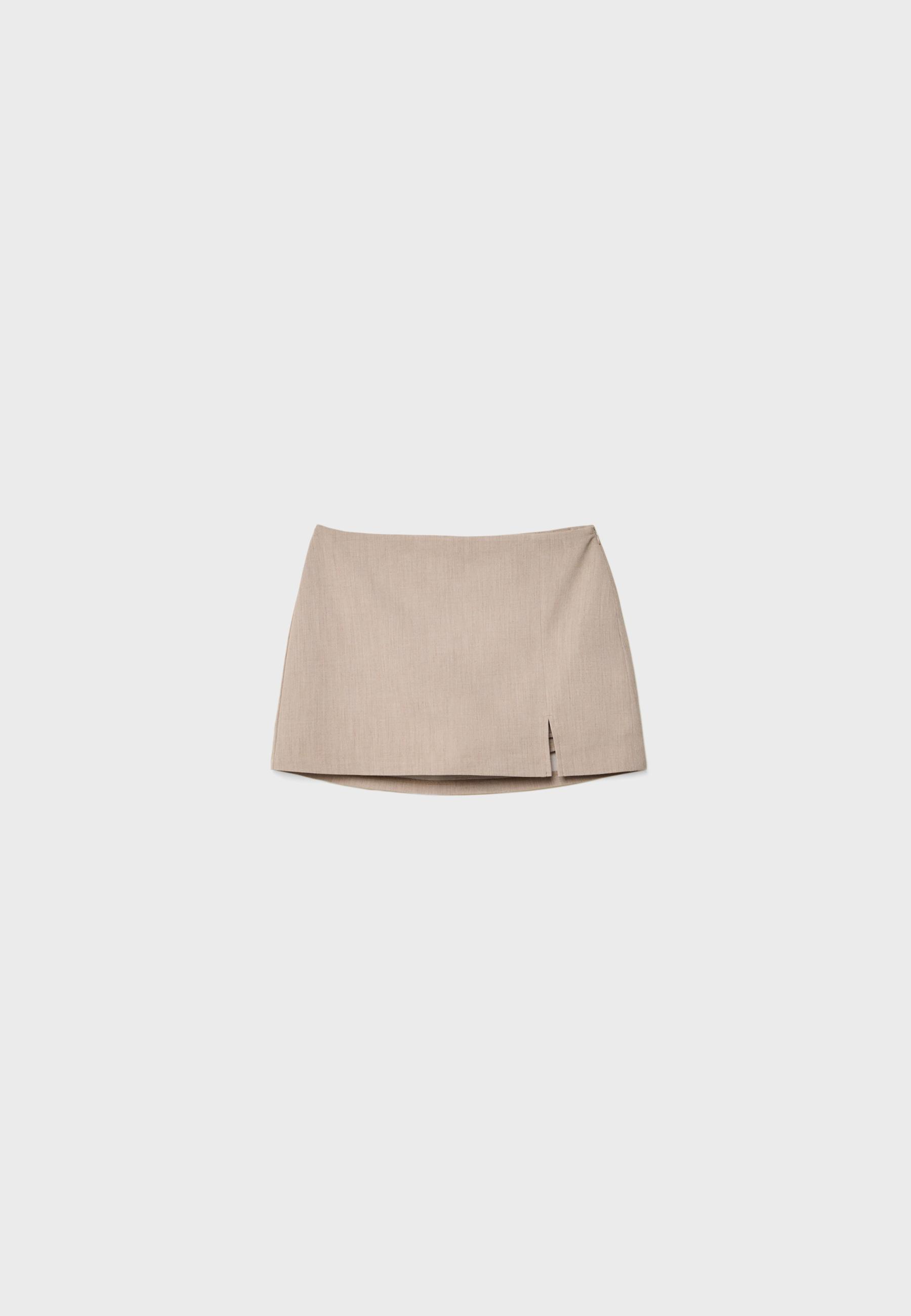 Skort with side slit - Women's fashion | Stradivarius United