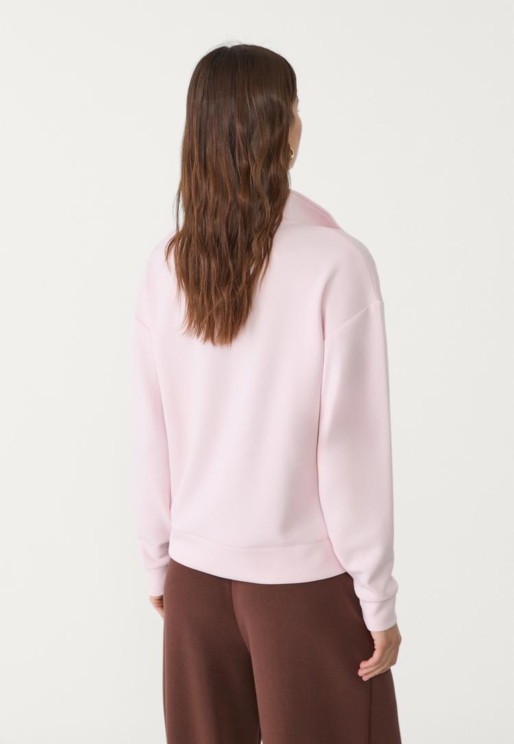 sudadera cremallera tacto suave