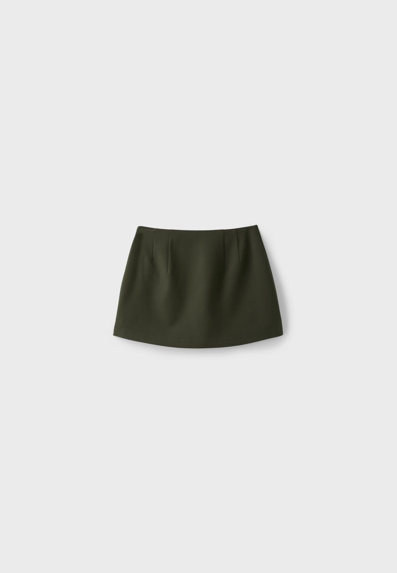 Side split skort — Khaki