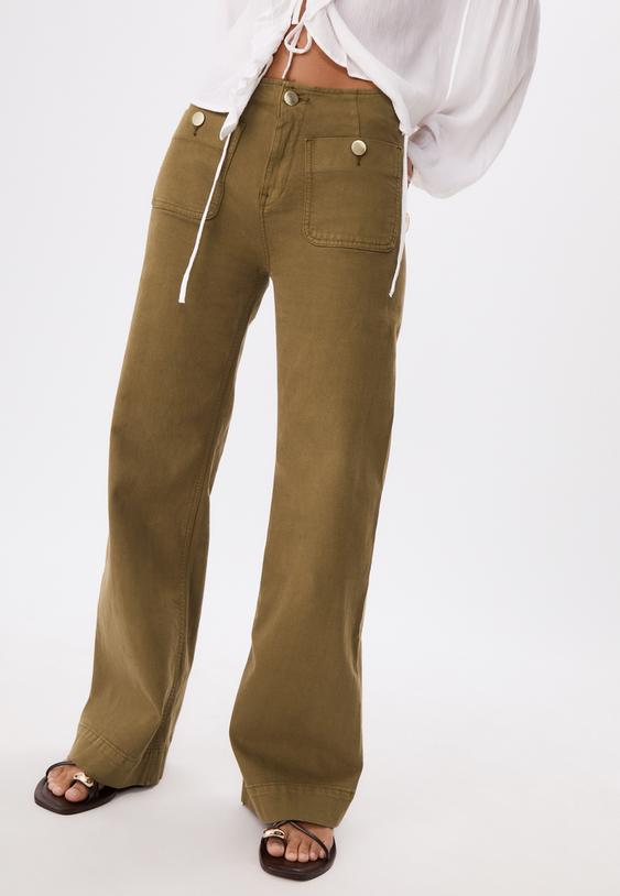 d77 pantalon minimalistisch zakken