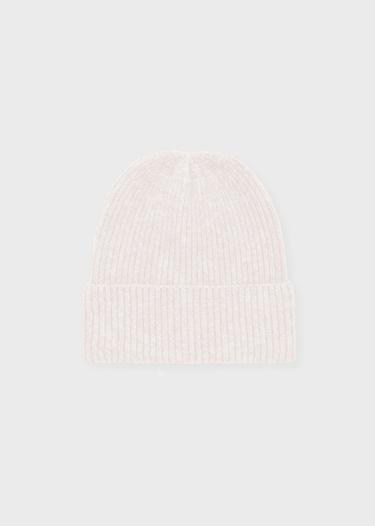 Basic beanie with metal tab — Ecru 3