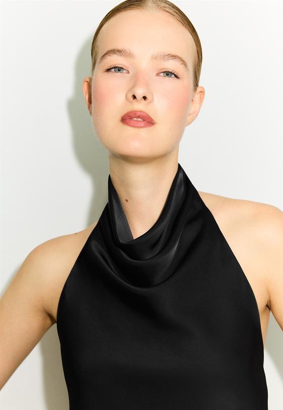 top halter saten