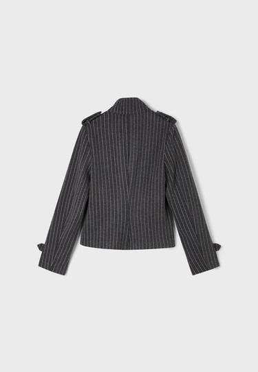 Felt button coat — Mid grey 8